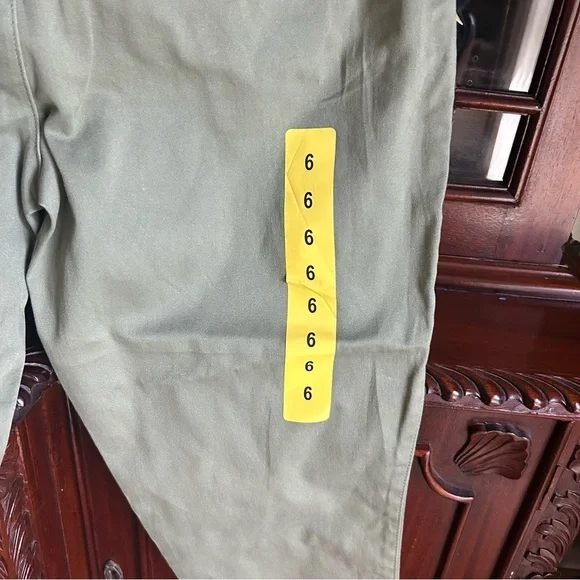 Banana Republic Cropped Chino Pant Olive Green Pants - Picture 8 of 10